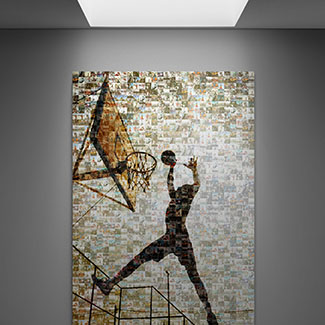 Basketball photo mosaic